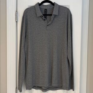 lululemon athletica Men's Evolution  Heathered gray Polo Shirt size XL